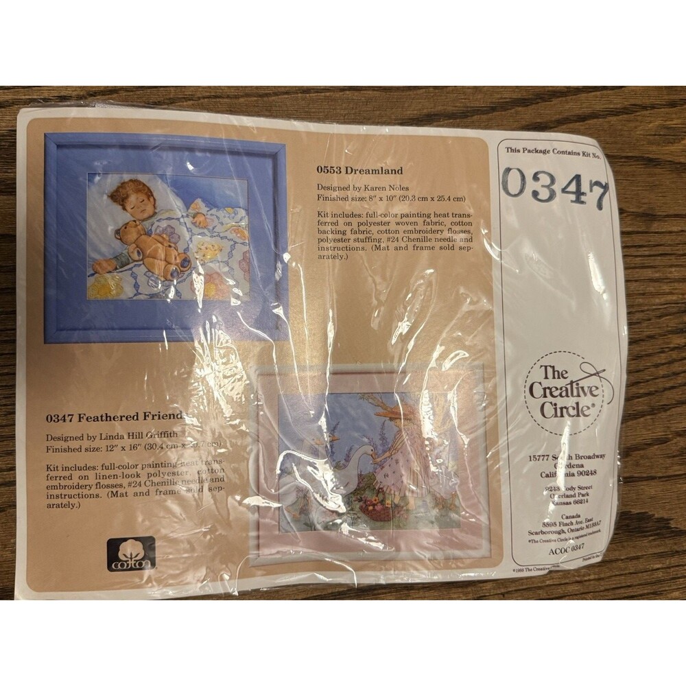 Vtg Creative Circle #0347 Kit FEATHERED FRIENDS Embroidery Needlework 12x16